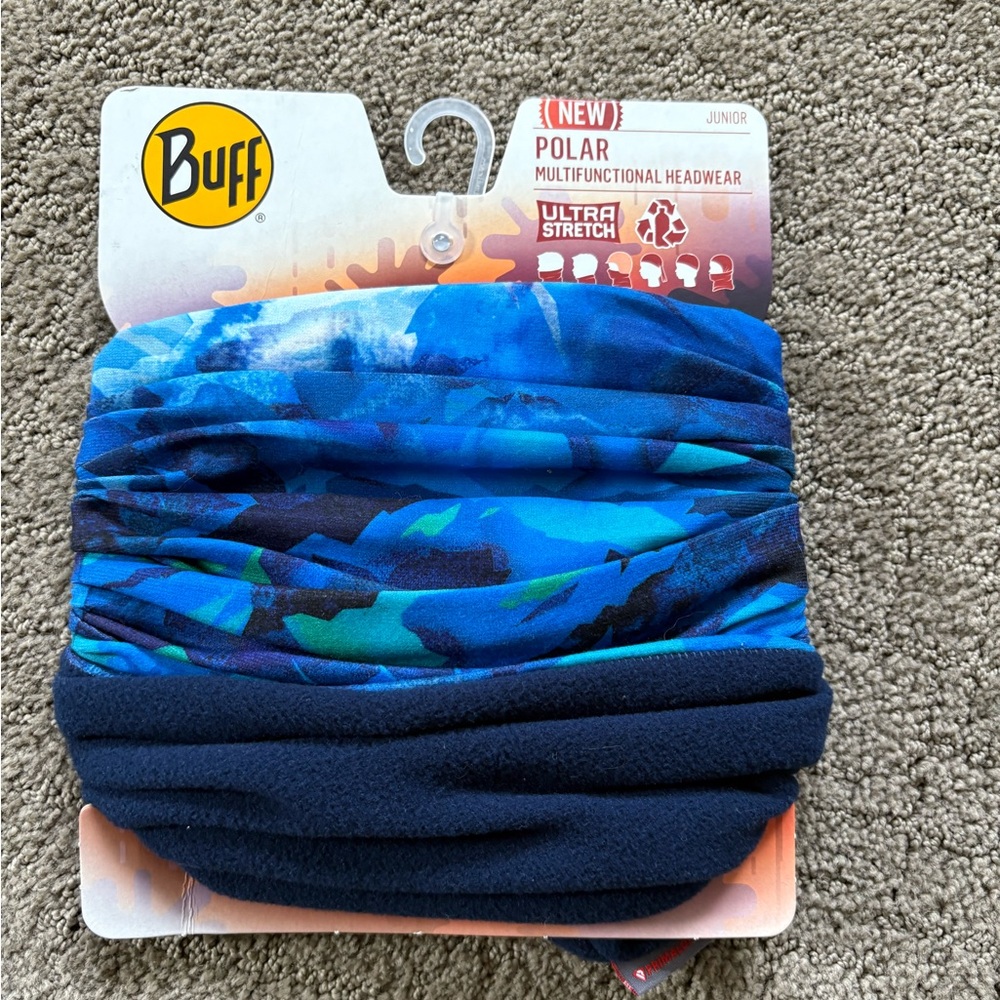 Buff Kids Multifunctional Neckie - Blue and Black